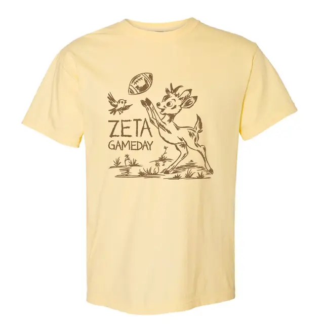 Zeta Tau Alpha Deer and Football Game Day Shirt 2