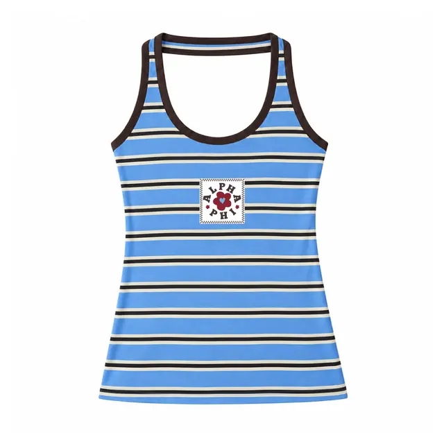 Alpha Phi Floral Heart Graphic PR Tank 2