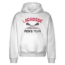 Lacrosse Club Bold Text and Crossed Sticks PR Hoodie 2
