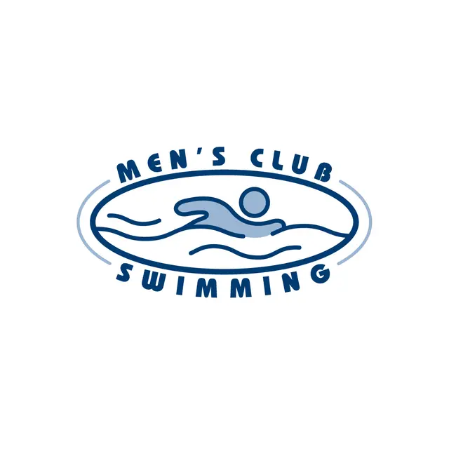 Men's Swimming Club Waves and Swimmer Logo PR Crewneck