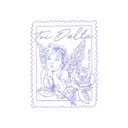 Delta Delta Delta Cherub and Rose Bid Crewneck