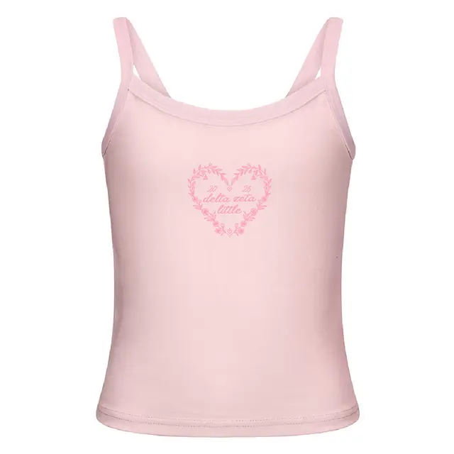 Delta Zeta Floral Heart Big Little Reveal Tank 2