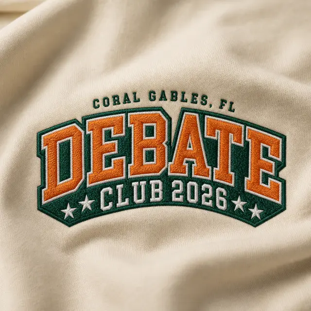 Debate Club Outlined Text PR Hoodie