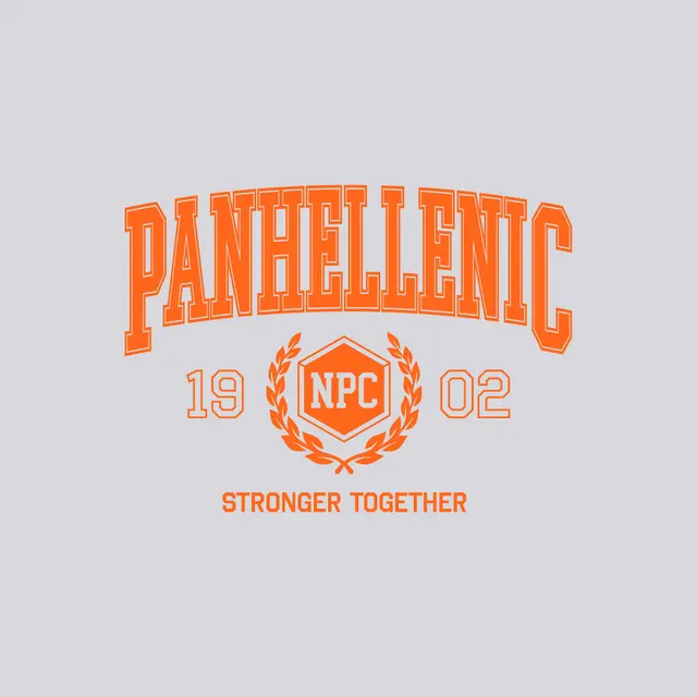 National Panhellenic Conference Bold Text with Laurel PR Crewneck