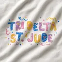 Delta Delta Delta Colorful Hand Drawn Text Philanthropy Hoodie