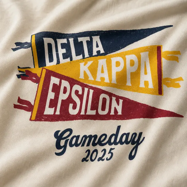 Delta Kappa Epsilon Gameday Collegiate Pennants Chalk Drawing Game Day Shirt