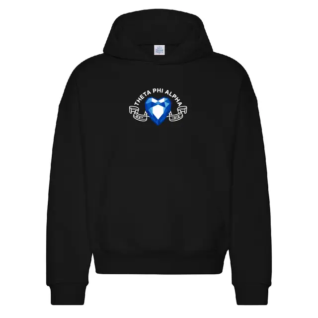 Theta Phi Alpha Heart Gem Illustration Rush Hoodie 2