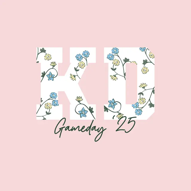 Kappa Delta Floral Lettering Game Day Tank