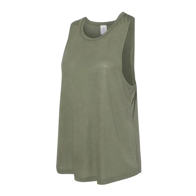 Customizable Alternative Women's Slinky Jersey Muscle Tank 3095 Army Green Left