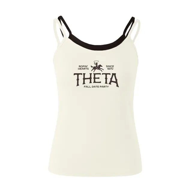 Kappa Alpha Theta Cowboy Illustration Date Party Tank 2
