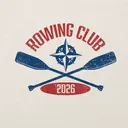 Rowing Club Crossed Oars Compass PR Shirt