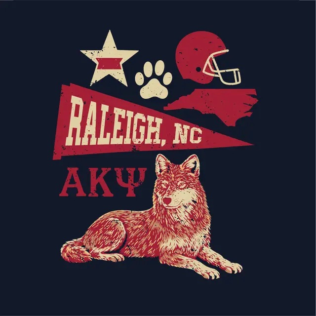 Alpha Kappa Psi Wolf and Football PR Shirt