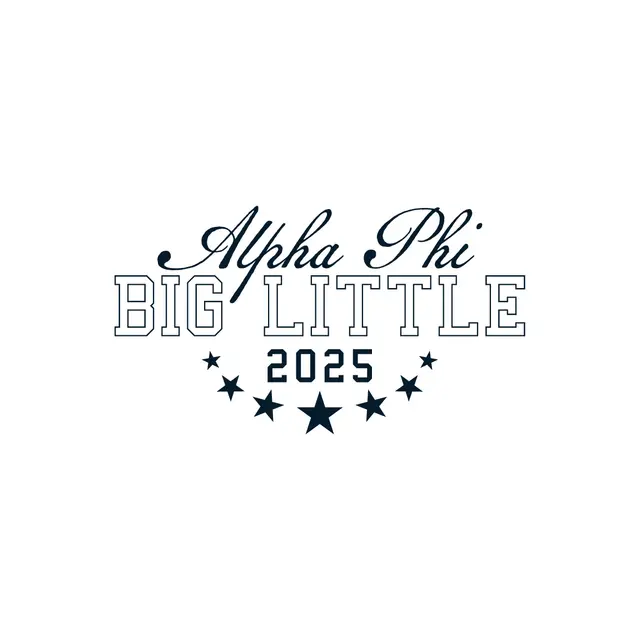 Alpha Phi Bold Stars Big Little Reveal Shirt