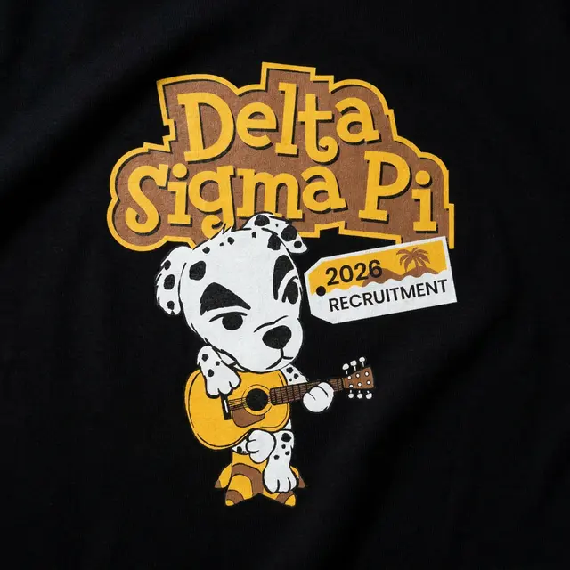 Delta Sigma Pi Playful Dog Graphic Rush Shirt