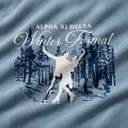 Alpha Xi Delta Ice Skating Couple Winter Formal Sweater