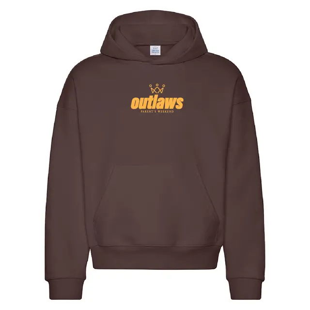 Iota Phi Theta Outlaws Crown Icon Bold Text Parent's Weekend Hoodie 2