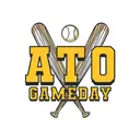Alpha Tau Omega Bold Lettering Baseball Game Day Shirt