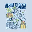 Alpha Xi Delta Whimsical Pancakes Parents Weekend Shirt