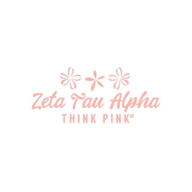 Zeta Tau Alpha Simple Flowers and Script Philanthropy Shirt