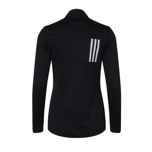 Adidas Women's 3-Stripes Double Knit Full-Zip a483 Black Grey Two Back