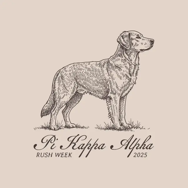 Pi Kappa Alpha Dog Illustration Rush Week Shirt