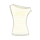 Delta Phi Epsilon Striped Lettering PR Shirt 2