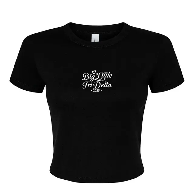 Delta Delta Delta Hearts and Script Big Little Reveal Shirt 2