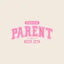 Delta Zeta Pink Block Text Parent's Weekend Sweater