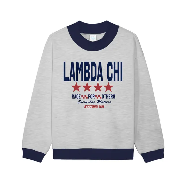 Lambda Chi Bold Lettering Stars Philanthropy Hoodie 2