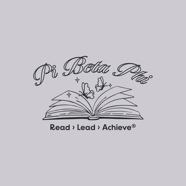 Pi Beta Phi Open Book with Butterflies Philanthropy Shirt