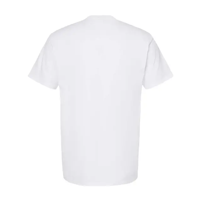 Unisex Heavyweight Pocket T-Shirt White Back