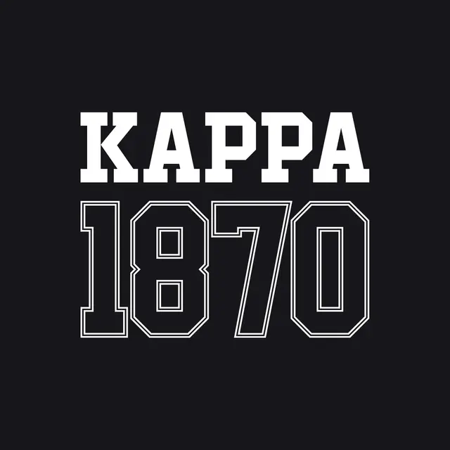 Kappa Kappa Gamma Bold Block Texts in White PR Shirt