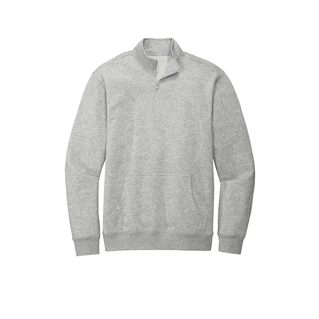 District V.I.T. Fleece 1/4-Zip Light Heather Grey Front
