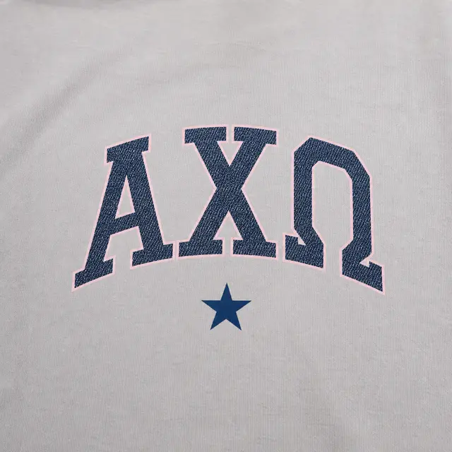 Alpha Chi Omega Arch Lettering Star PR Tank
