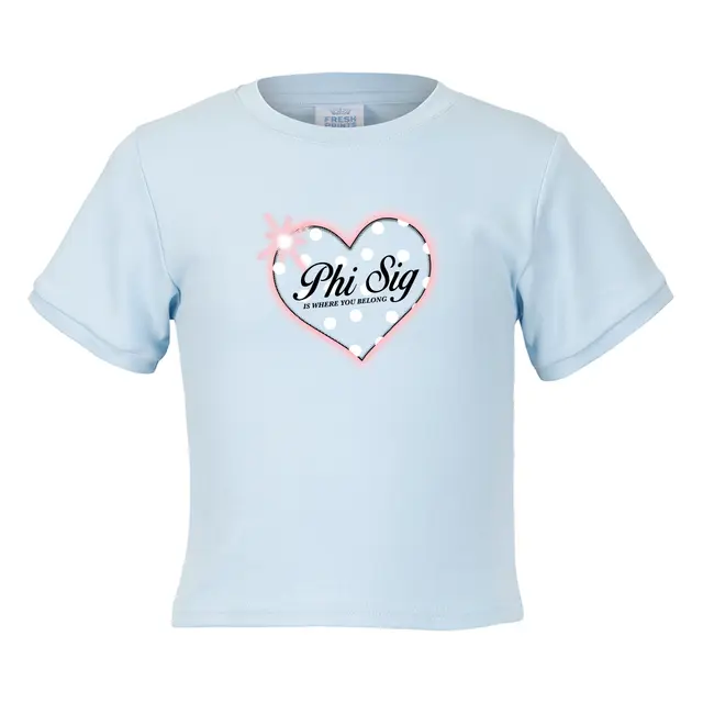 Phi Sigma Sigma Polka Dot Heart Rush Shirt 2