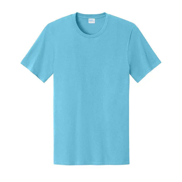 Easy Cotton Tee Aquatic Blue Front