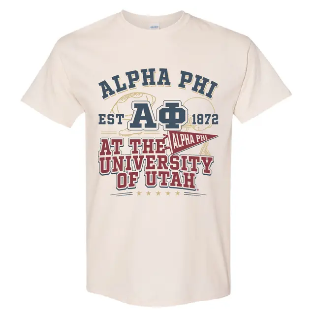 Alpha Phi Football Illustration Game Day Shirt 2