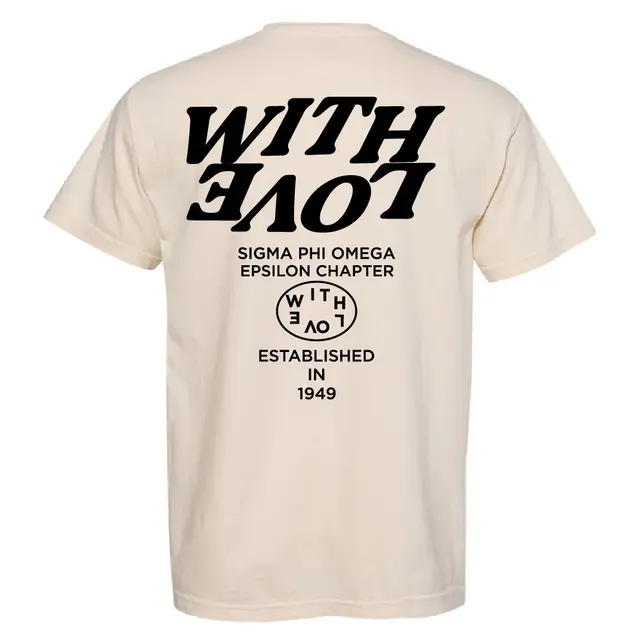 Sigma Phi Omega Bold Love Text PR Shirt 2