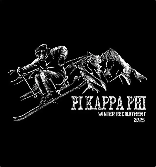 Pi Kappa Phi Skiing Mountain Winter Recruitment Shirt
