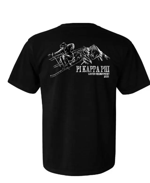 Pi Kappa Phi Skiing Mountain Winter Recruitment Shirt