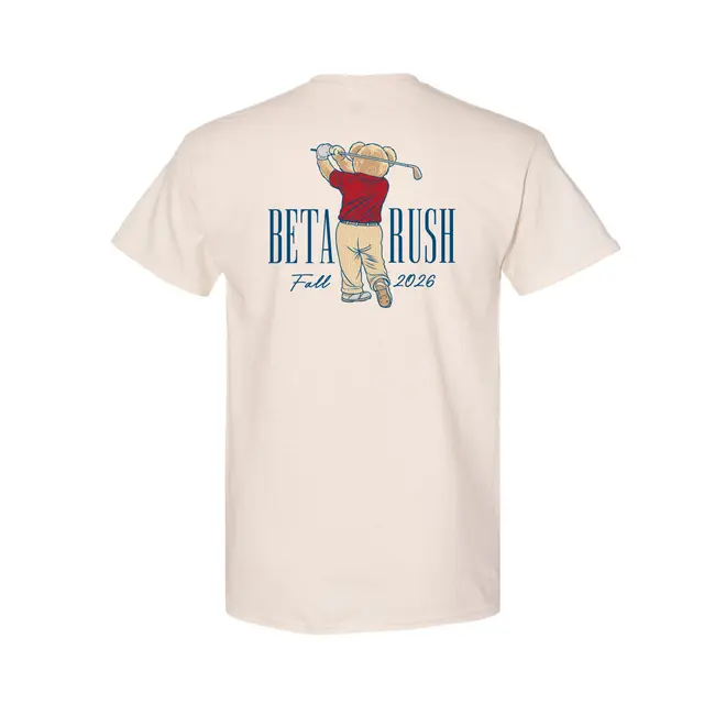 Beta Theta Pi Golfer Illustration Rush Shirt 2