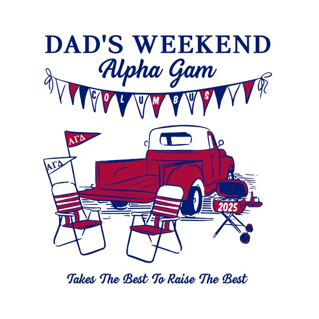 Alpha Gamma Delta Red Truck Dad's Weekend Shirt