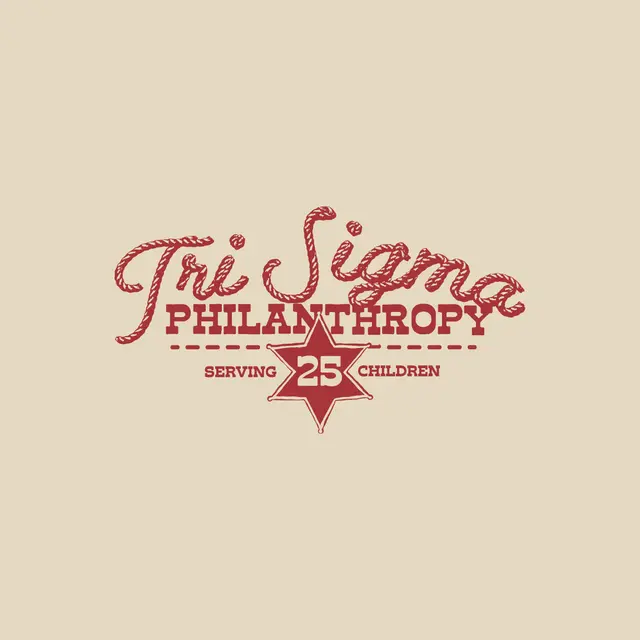 Sigma Sigma Sigma Rope Text Star Philanthropy Shirt
