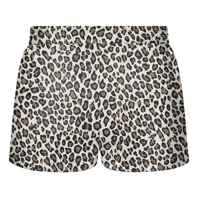 Fresh Prints FP107 Leopard Print Shorts Mocha Back
