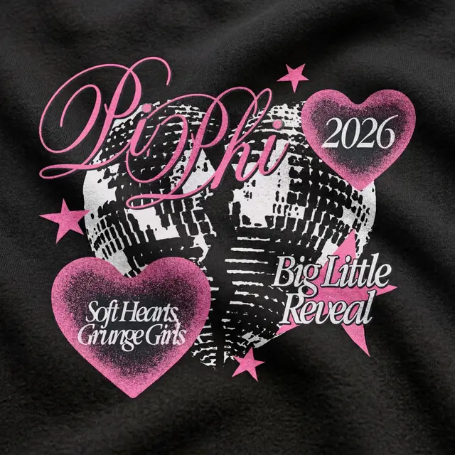 Pi Beta Phi Heart Illustration Big Little Reveal Hoodie
