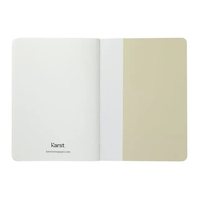Pocket Stone Paper Notebook Beige Back
