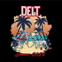 Delta Tau Delta Skeleton Beach Scene PR Shirt