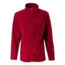 Customizable FeatherLite Women's Microfleece Full-Zip Jacket 5301 American Red Front