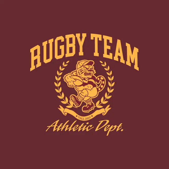 Rugby Team Fierce Mascot Athletic PR Hoodie