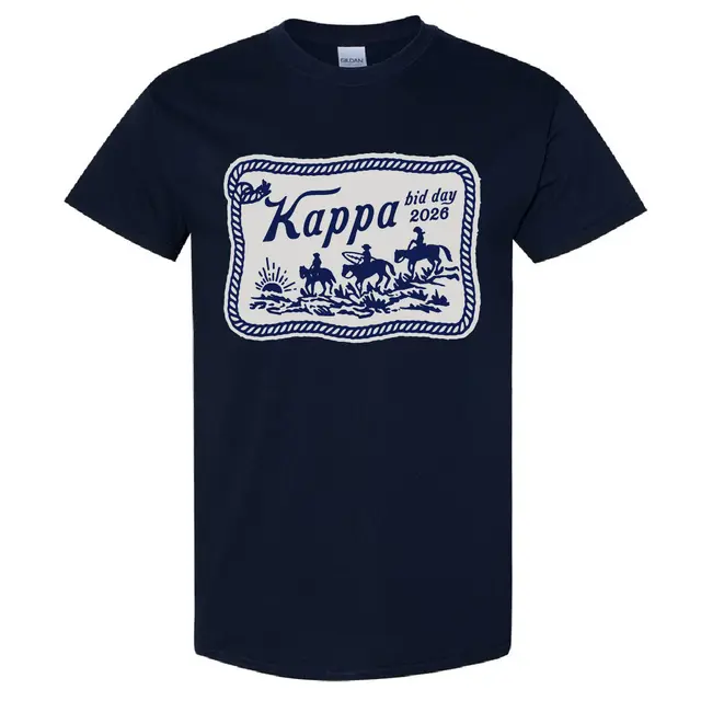 Kappa Rope Border with Cowboy Scene Bid Day Shirt 2